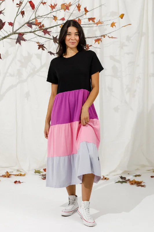 Short Sleeve Kendall Dress - Orchid Candy