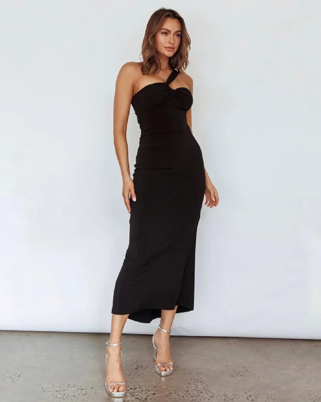 BACARDI MIDI DRESS -BLACK