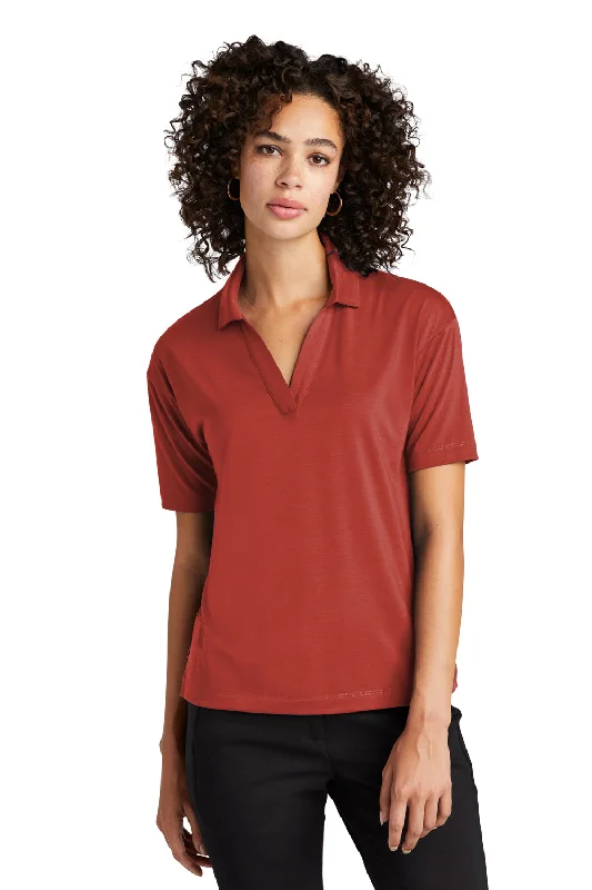 Mercer+Mettle Womens Moisture Wicking Short Sleeve Polo Shirt - Terracotta Red