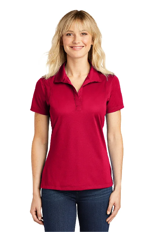 Sport-Tek Womens Sport-Wick Moisture Wicking Short Sleeve Polo Shirt - Deep Red