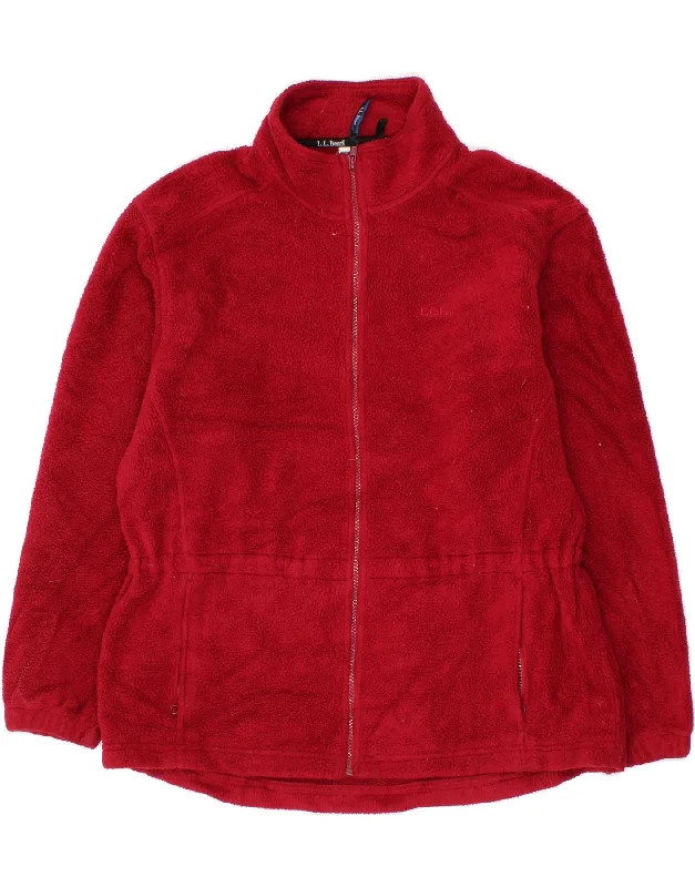 L.L.BEAN Womens Fleece Jacket UK 20 2XL Red