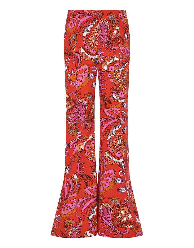 Morgan Twill Trouser in Rhapsody Red