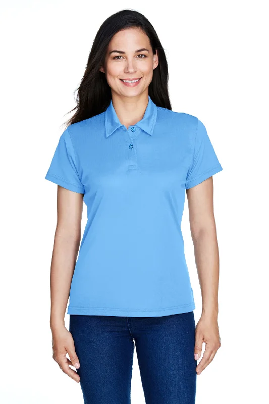 Team 365 Womens Command Performance Moisture Wicking Short Sleeve Polo Shirt - Light Blue