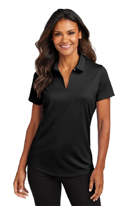 Port Authority Womens City Easy Care Moisture Wicking Short Sleeve Polo Shirt - Black