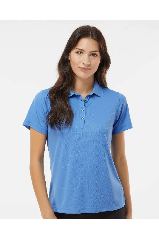 Paragon Womens Saratoga Performance Moisture Wicking Mini Mesh Short Sleeve Polo Shirt - Bimini Blue