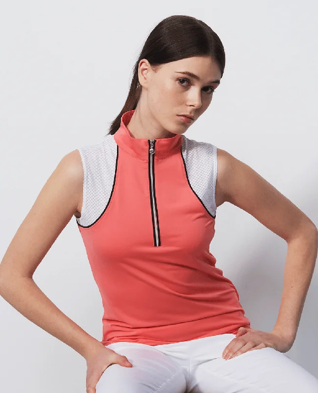 SIZE S - DAILY SPORTS Maja Sleeveless Polo 107 Coral