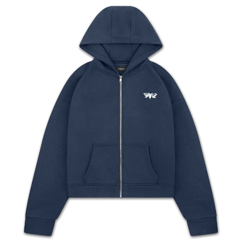 BASIC ZIP HOODIE NAVY