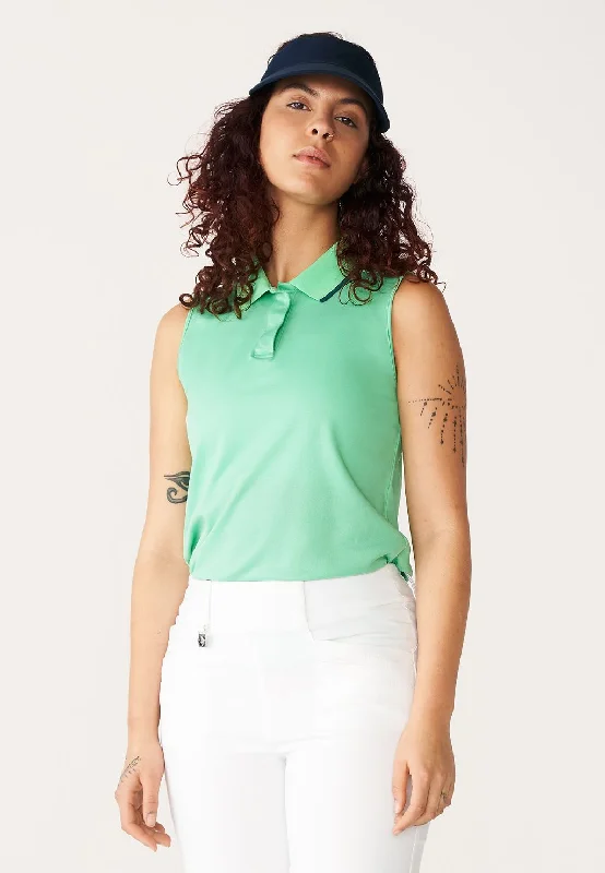 SIZE S - ROHNISCH Mildred Sleeveless Polo Spring Bud