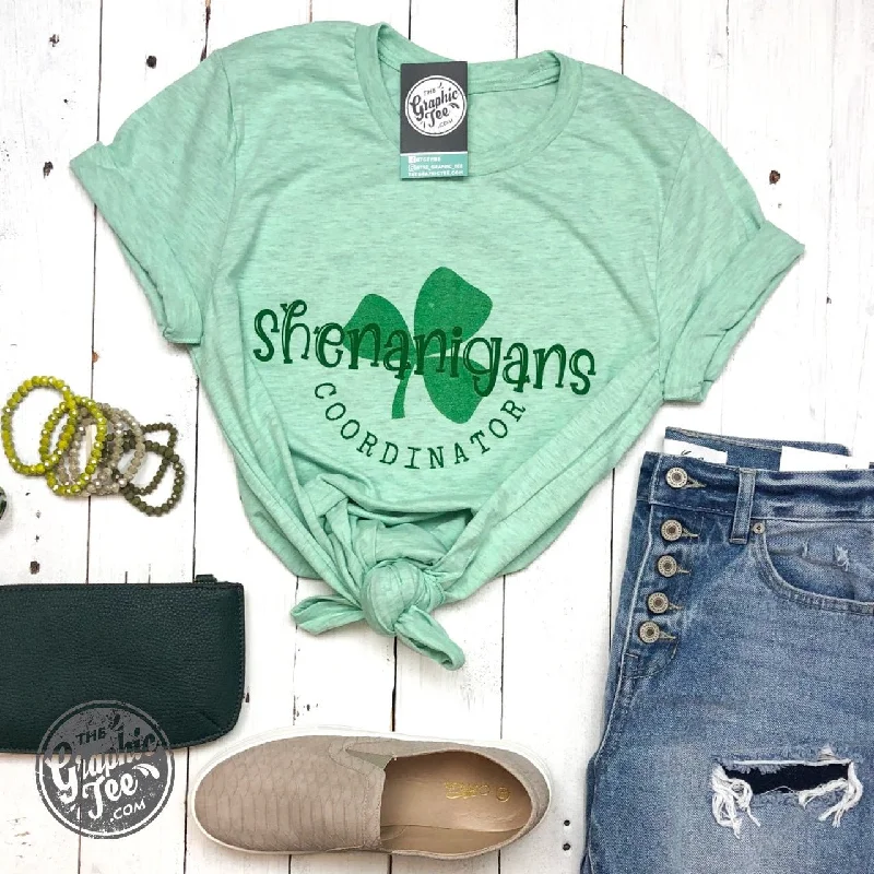 Shenanigans Coordinator Prism Mint Crew Neck Graphic Tee