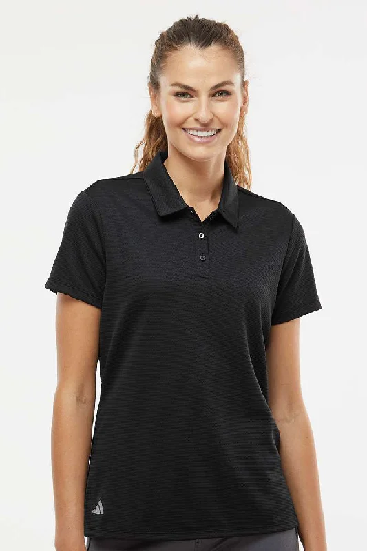 Adidas Womens Micro Pique Short Sleeve Polo Shirt - Black