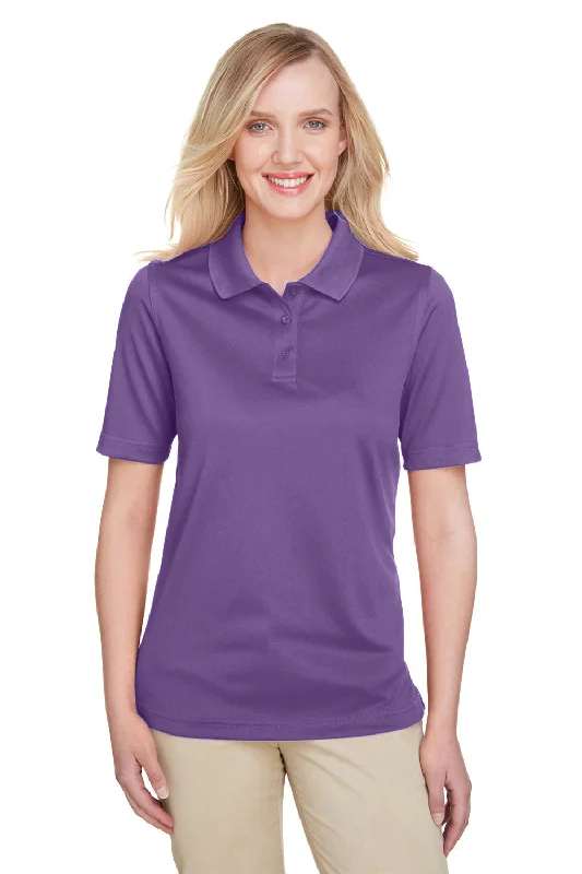 Harriton Womens Advantage Performance Moisture Wicking Short Sleeve Polo Shirt - Team Purple