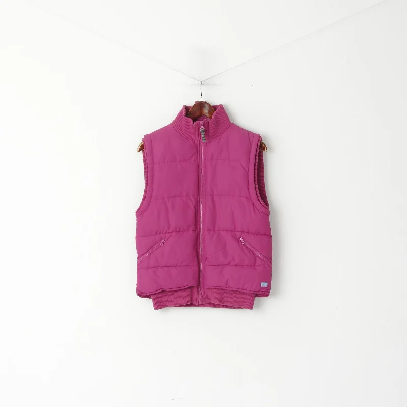 Joules Women 10 S Bodywarmer Purple Padded Full Zipper Vest Gilet Top