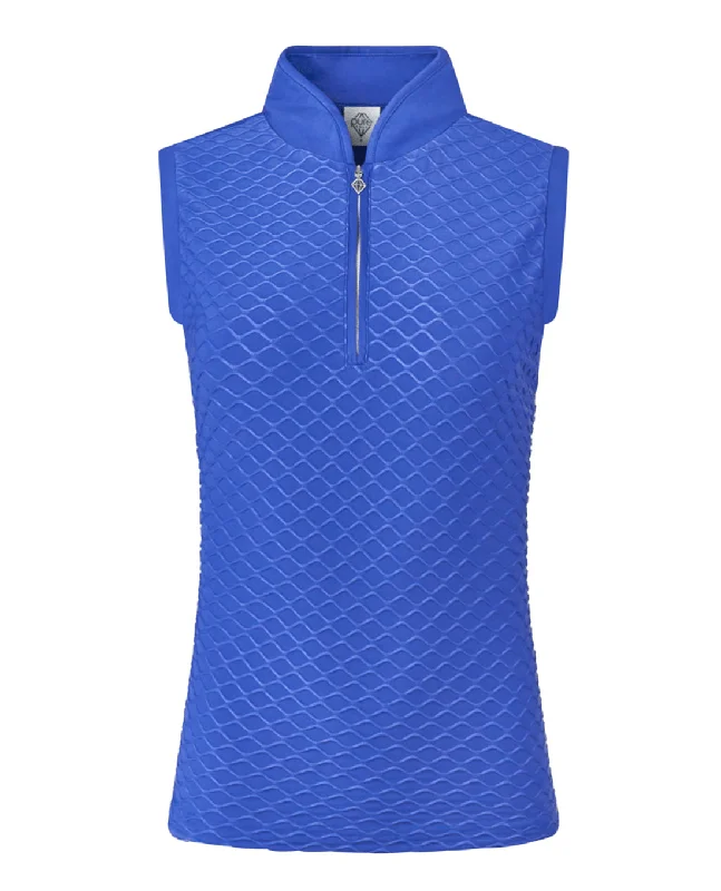 PURE GOLF Valley Sleeveless Polo 023 Yale Navy