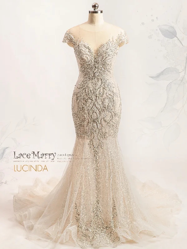 LUCINDA / Breathtaking Wedding Dress with Embellishment