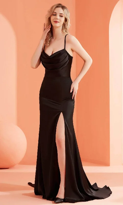 J'Adore Dresses J22054 - Sleeveless Drape Neckline Evening Dress