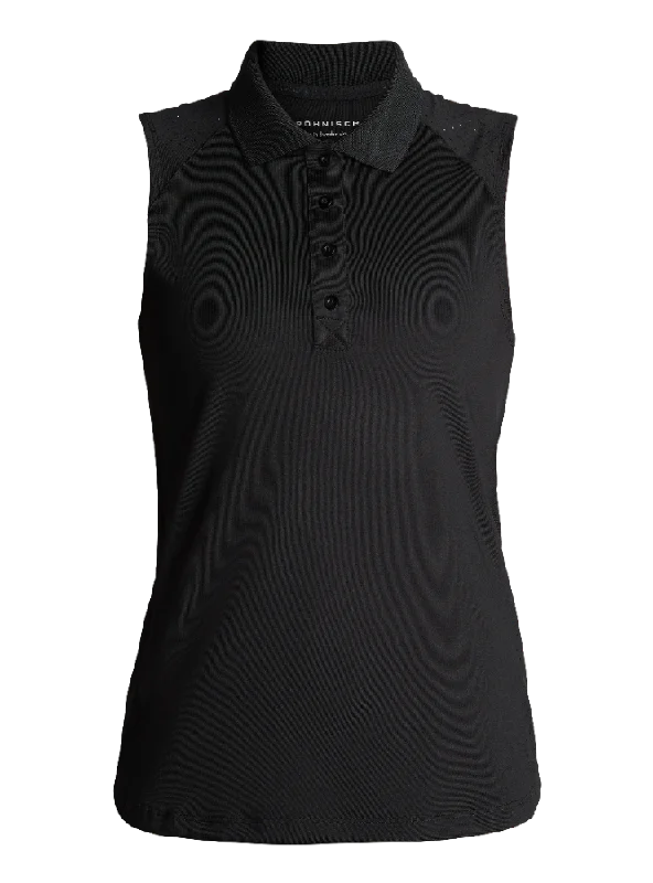 SIZE XXS - ROHNISCH Rumi Sleeveless Polo Black