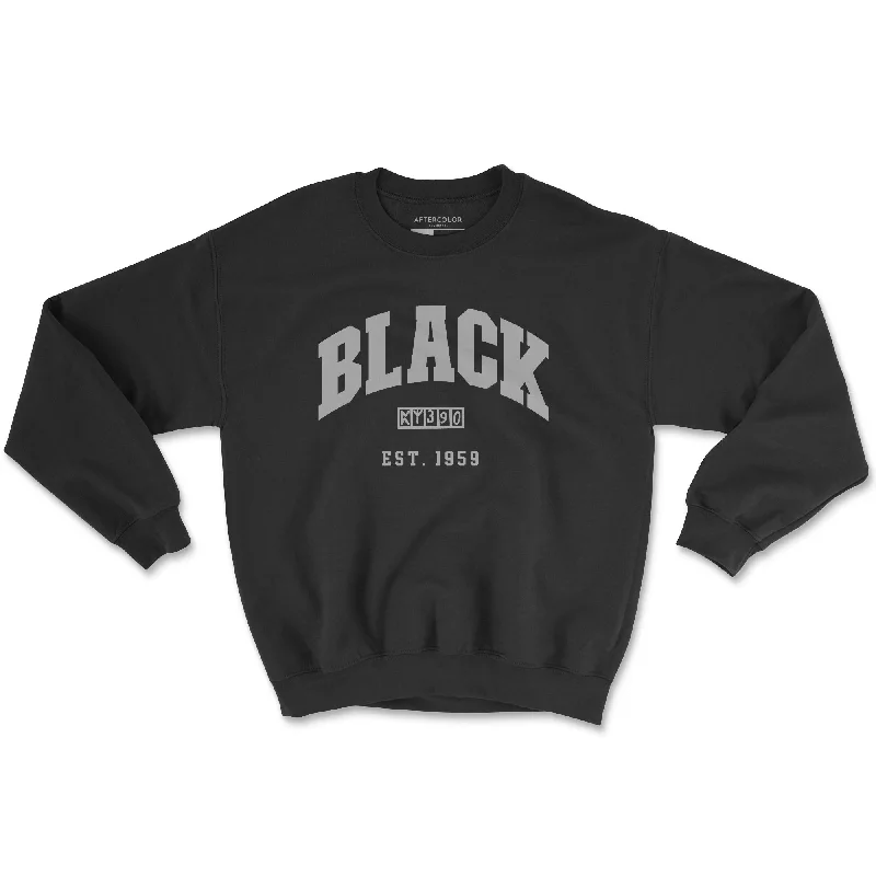 Black Surname Crewneck Sweatshirt