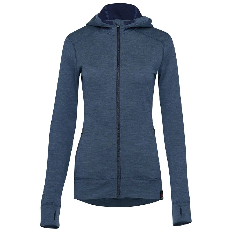 Womens Merino 260 Casual Hoodie (Denim)