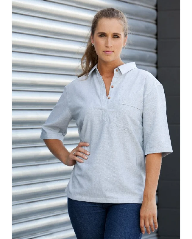 The Legend Womens Short Sleeve, Fine Check Shirt