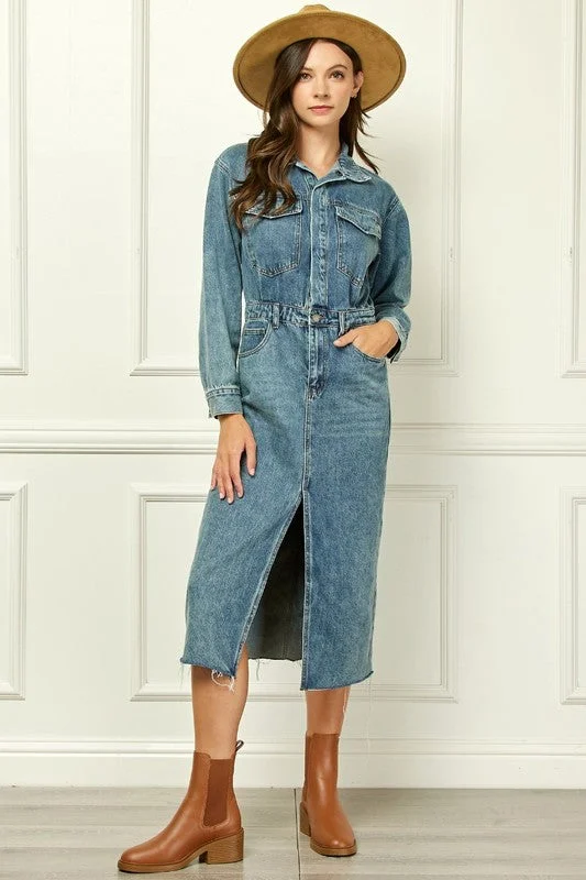 Jericha Denim Classic Trucker Long Dress