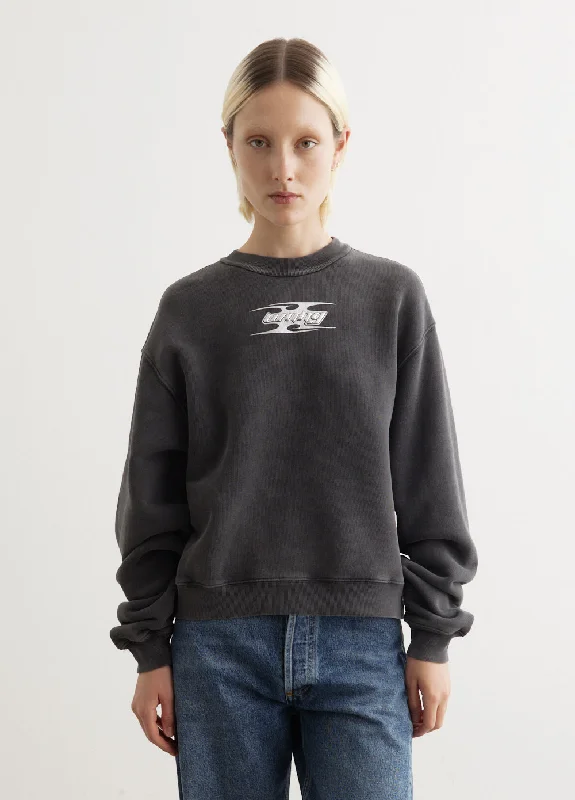 Crewneck Sweatshirt With Blade Logo