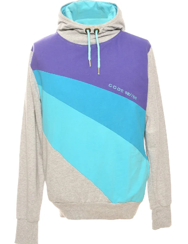 Grey Hooded Sweatshirt - M