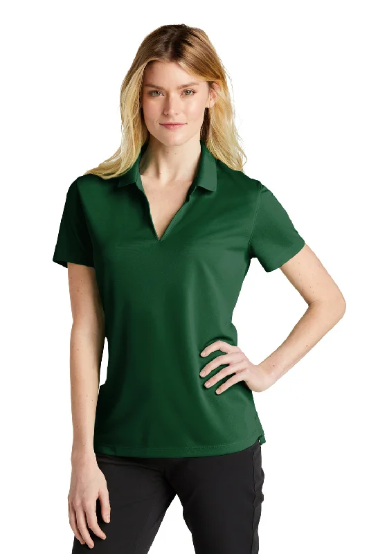 Nike Womens Dri-Fit Moisture Wicking Micro Pique 2.0 Short Sleeve Polo Shirt - Gorge Green