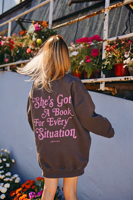 She's Got a Book for every Situation Crewneck Sweatshirt