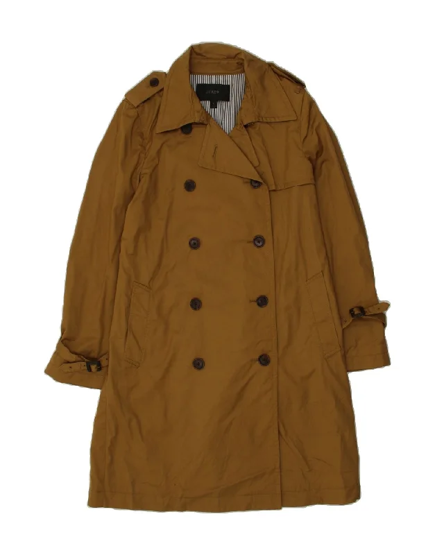 J. CREW Womens Trench Coat US 8 Medium Brown Cotton