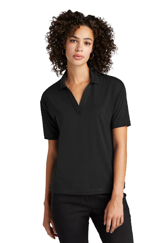 Mercer+Mettle Womens Moisture Wicking Short Sleeve Polo Shirt - Deep Black