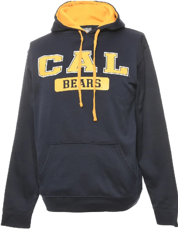 Football Navy Hooded Sports Sweatshirt - L