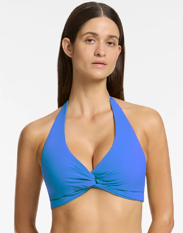 Jetset D DD Twist Front Bikini Top - Tide Blue