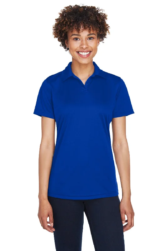 UltraClub Womens Cool & Dry Performance Moisture Wicking Short Sleeve Polo Shirt - Royal Blue