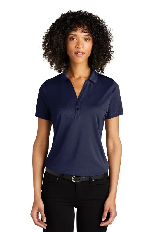 Port Authority Womens C-Free Performance Moisture Wicking Short Sleeve Polo Shirt - True Navy Blue