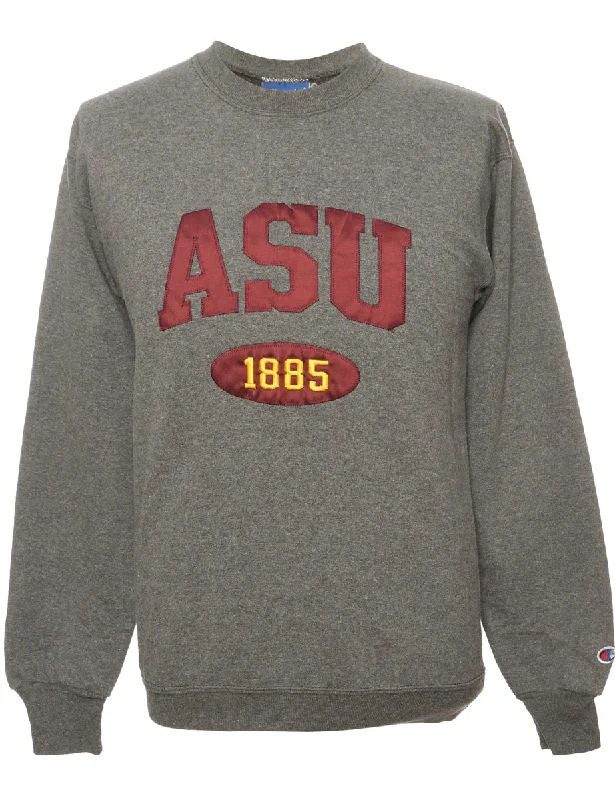 Dark Grey Champion Printed Sweatshirt - S