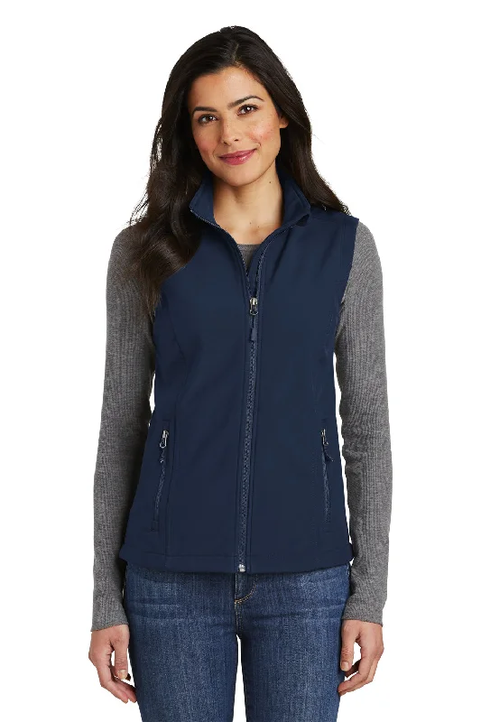 Port Authority Womens Core Wind & Water Resistant Full Zip Vest - Dress Navy Blue