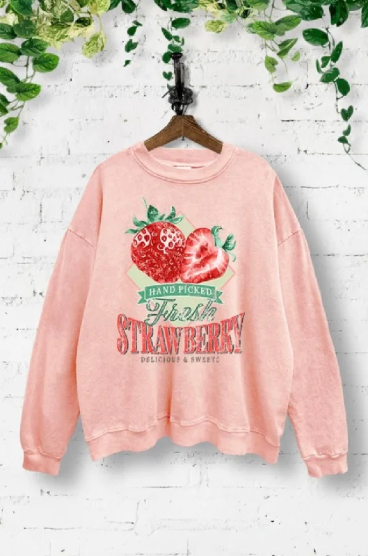 Fresh Strawberries Mineral Washed Sweatshirt