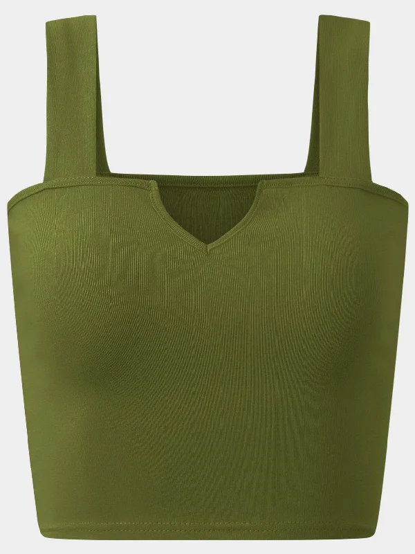 Custom Round Neck Sleeveless Green Tank Top