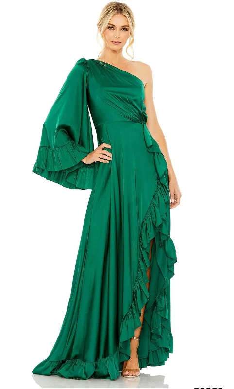 Ieena Duggal 55950 - Ruffled Asymmetrical Evening Gown