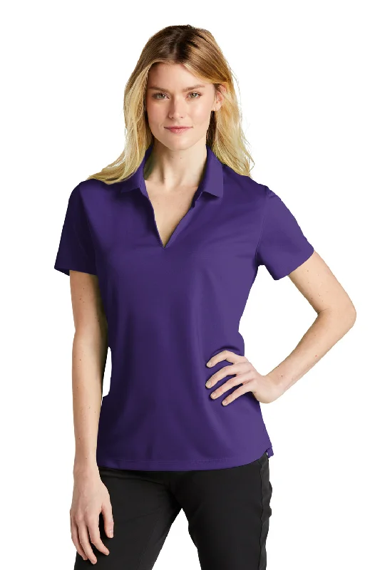 Nike Womens Dri-Fit Moisture Wicking Micro Pique 2.0 Short Sleeve Polo Shirt - Court Purple