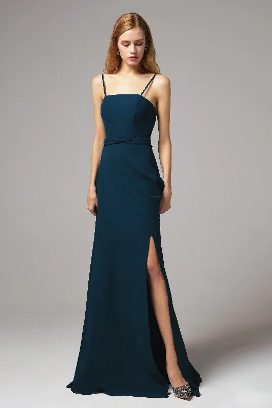 A-Line Floor Length Chiffon Bridesmaid Dress CB0414