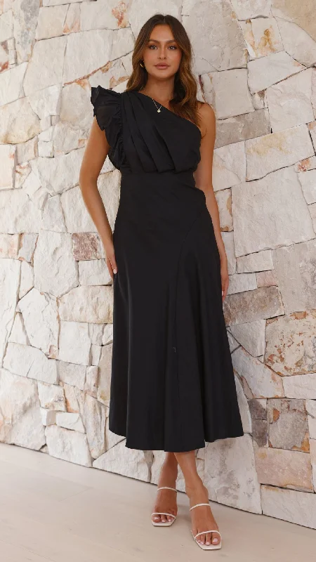 Stassie Midi Dress - Black