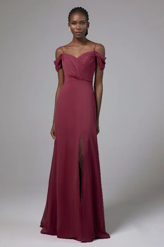 A-Line Floor Length Chiffon Bridesmaid Dress Formal Dresses CB0412