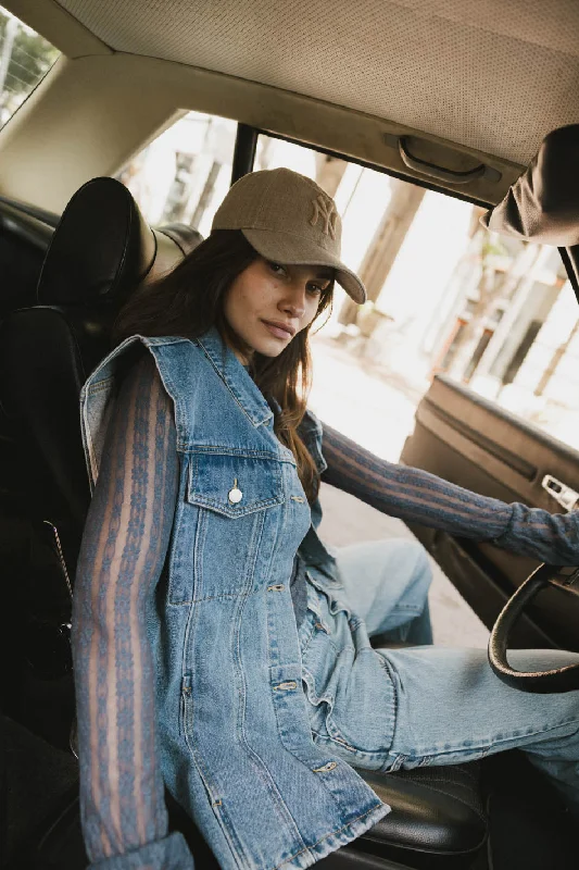 Taylor Denim Vest in Medium Wash