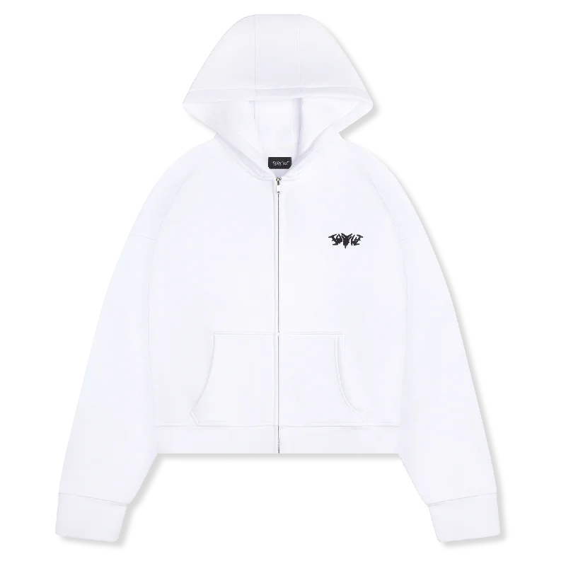 BASIC ZIP HOODIE WHITE