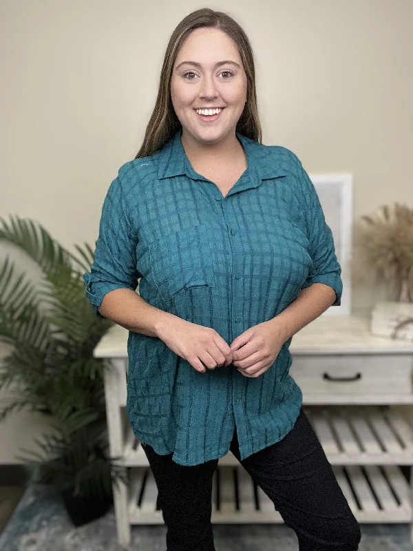Darling Angel Women's Button Down Casual 1/2 Sleeve Top Sharp Women's Italian